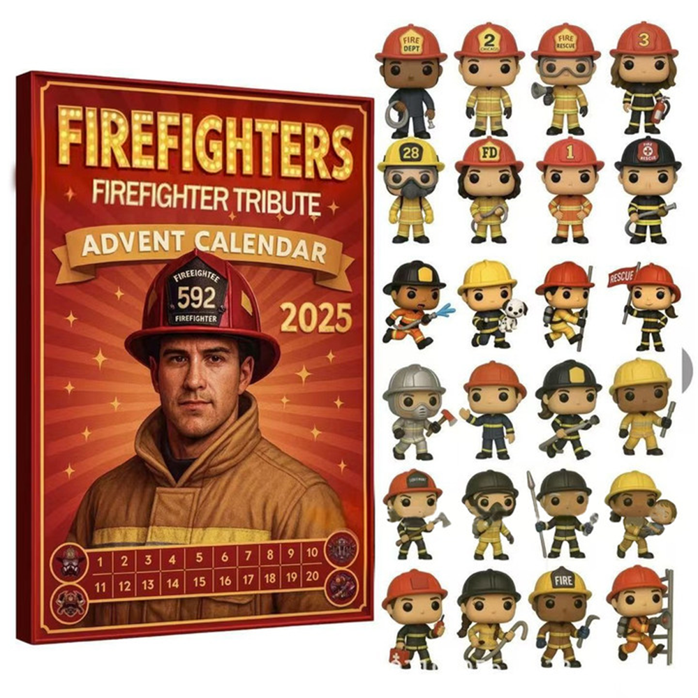 Firefighters Firefighter Tribute Advent Calendar 2025 Countdown to Christmas Fireman Gifts