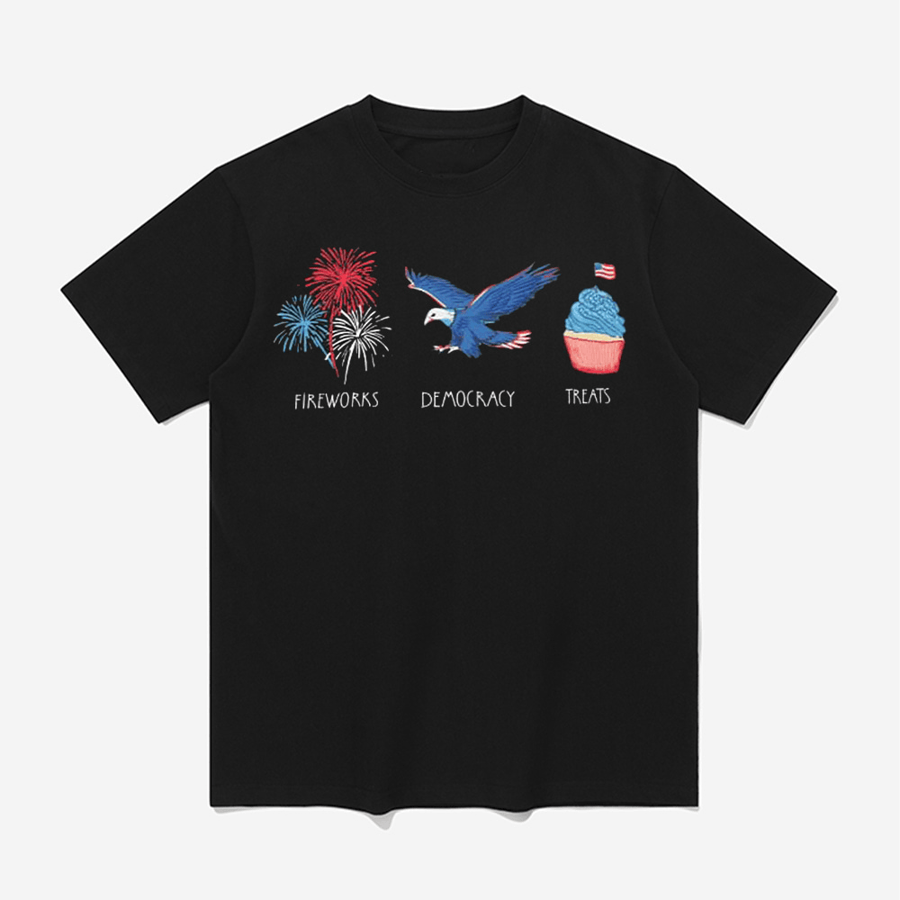 Fireworks Democracy Treats Independence Day Shirt FDT Merch Fathers Day Gift From Daughter Fireworks Democracy Treats Independence Day Shirt FDT Merch Fathers Day Gift From Daughter