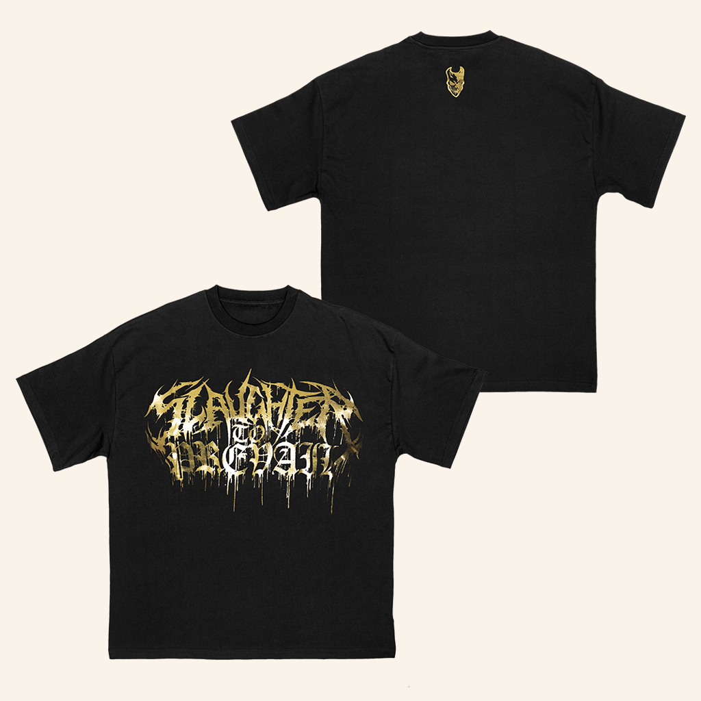 First Blood Merch Slaughter To Prevail Gold Glow T-Shirt Birthday Gift Ideas For Him