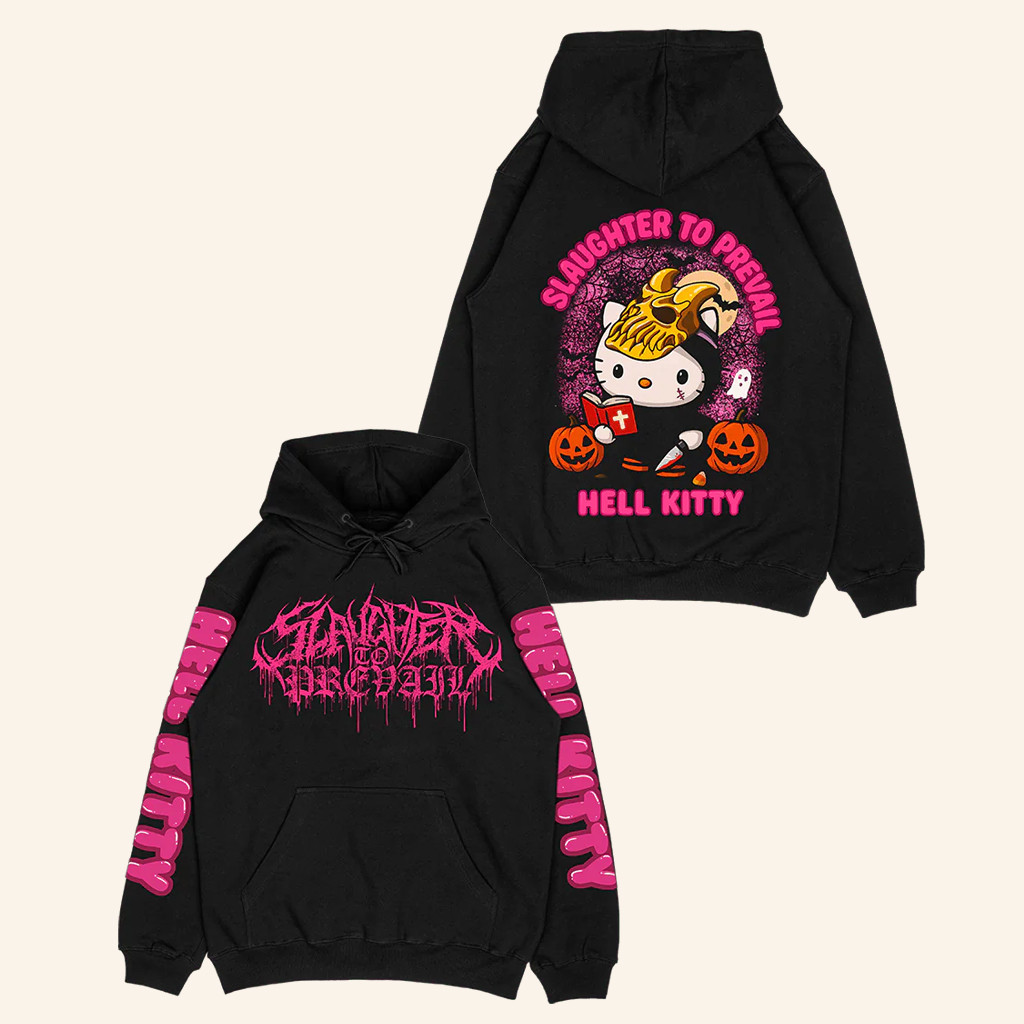 First Blood Merch Slaughter To Prevail Hell Kitty Hoodie Gift Ideas For Her
