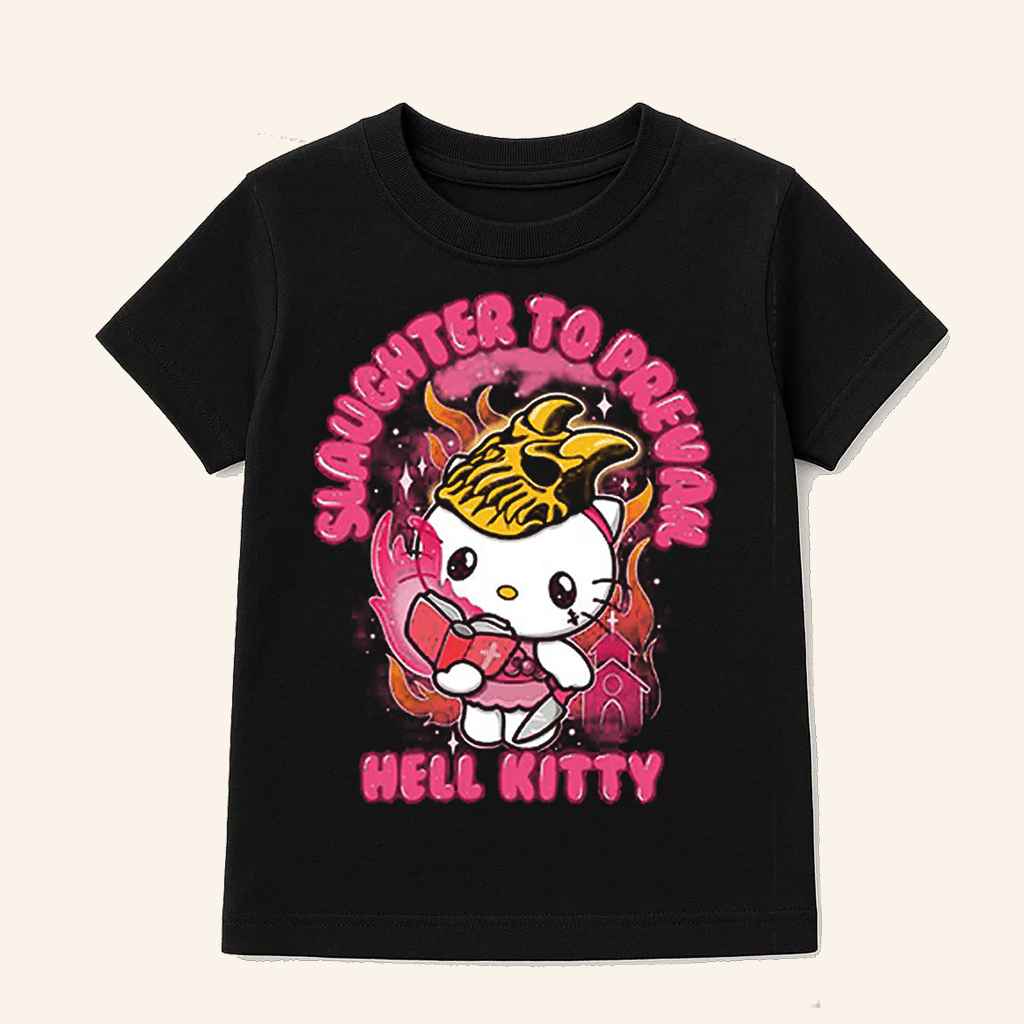 First Blood Merch Slaughter To Prevail Hell Kitty T-Shirt Gift Ideas For Sister