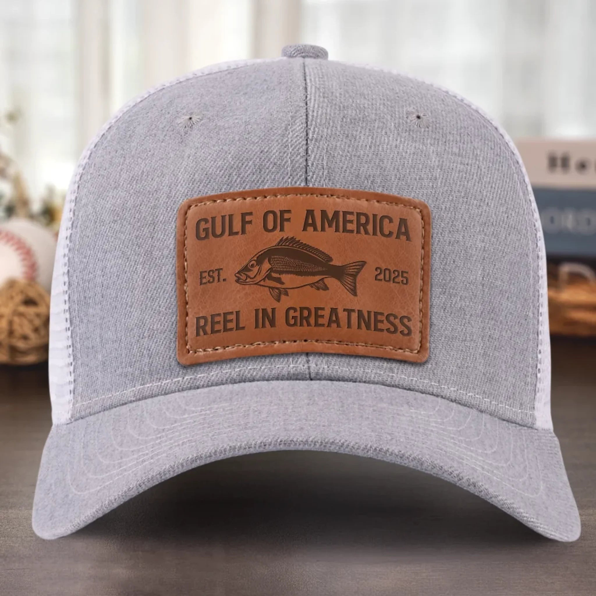 Fish Trump Gulf Of America Trucker Hat Reel In Greatness EST 2025 Trump Merch Gifts For Republicans
