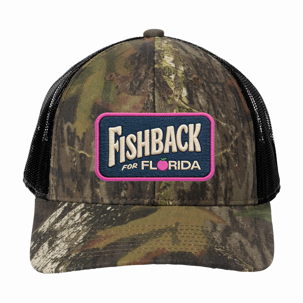 Fishback Florida Camo Trucker Hat Fishback Merch Gift For Fishing Lovers