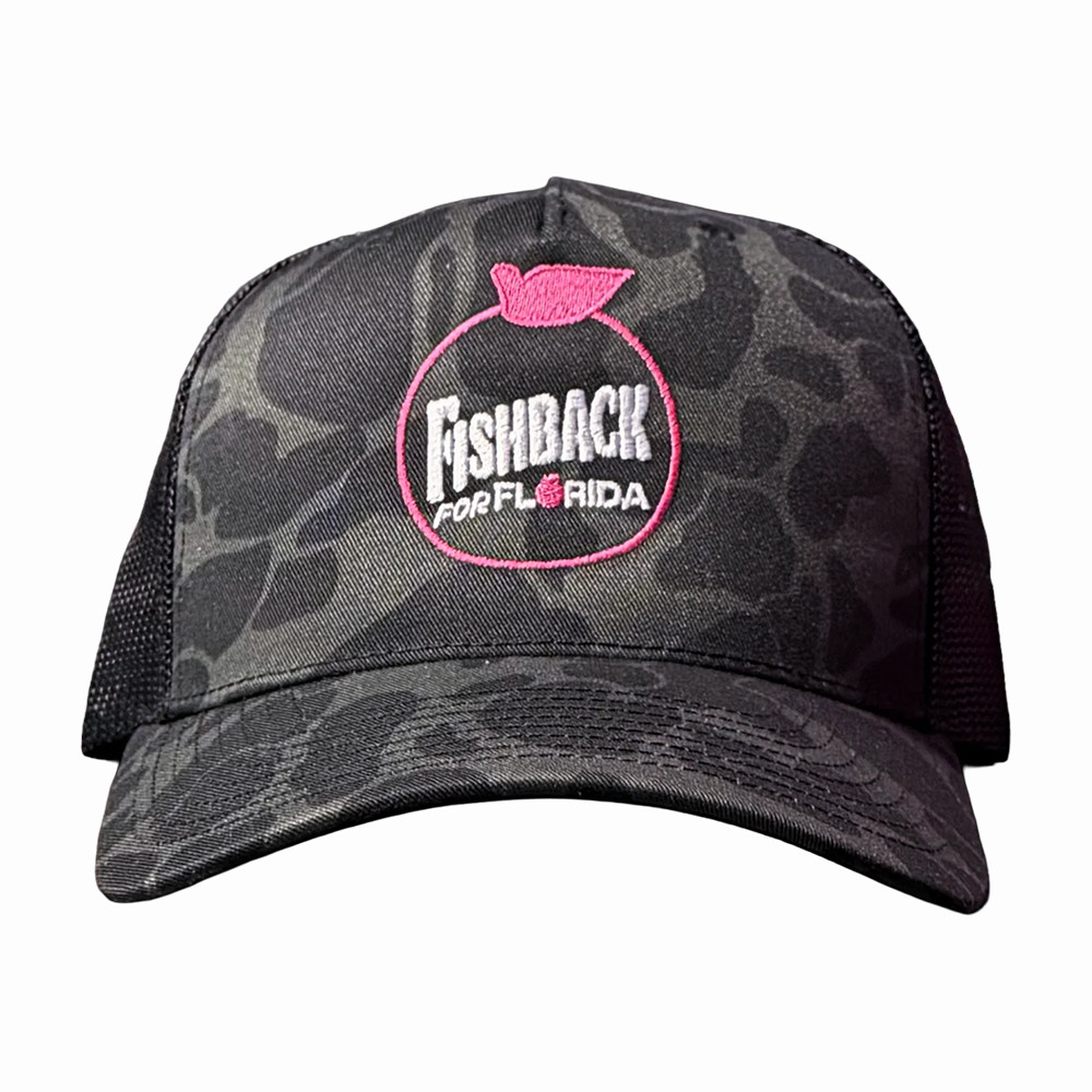 Fishback Florida Camo Trucker Hat Fishback Merch Gift For Outdoor Girls