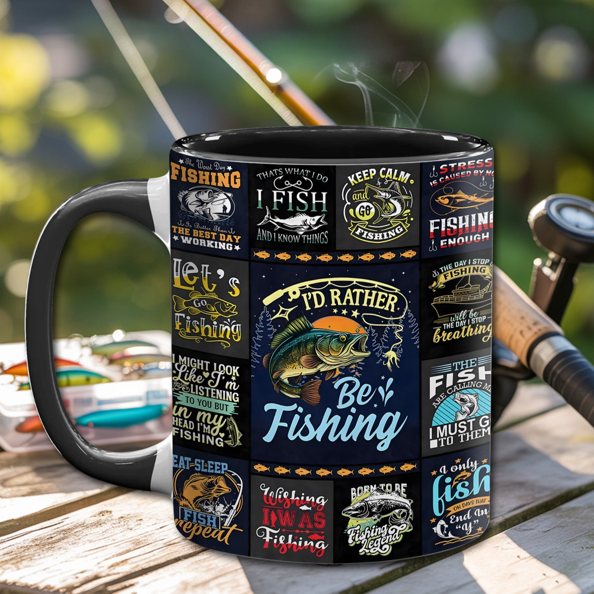 Fishing Collection Accent Mug Be Fishing Mug Unique Presents For Fisherman