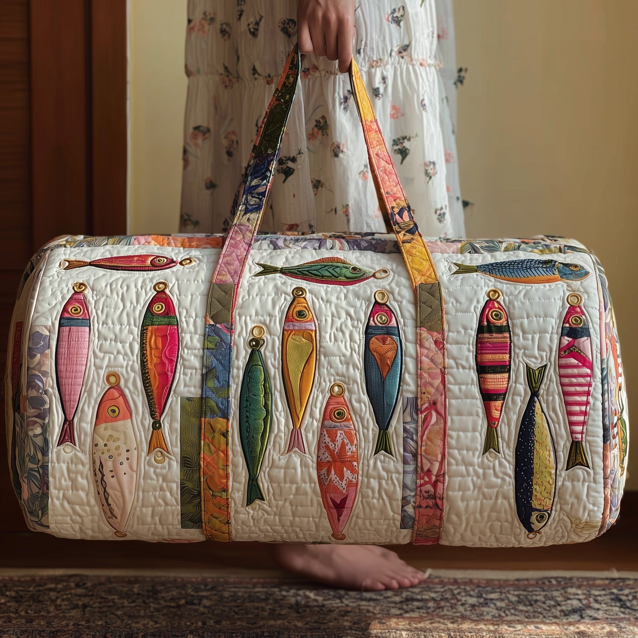 Fishing Delights Quilted Duffle Bag Graduation Gift Idea