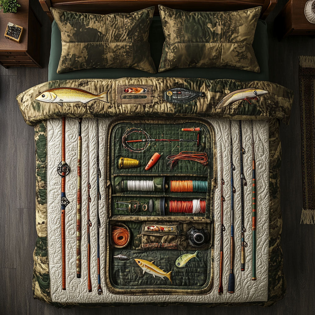 Fishing Legacy Quilted Bedding Set Bed Decor Ideas Gifts For Fishing Lovers