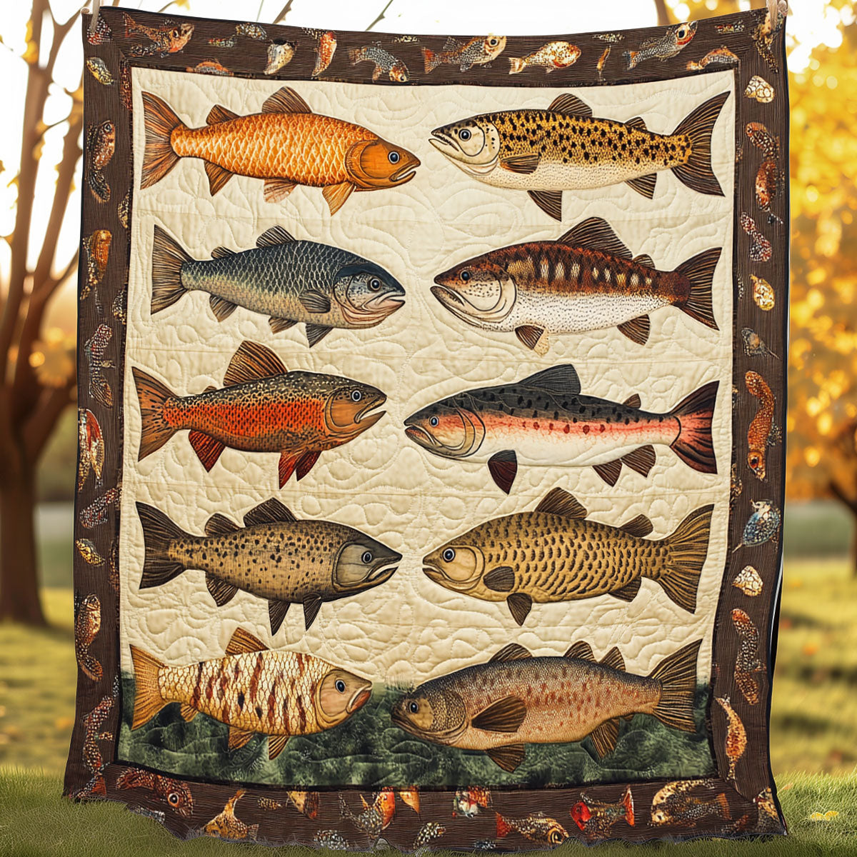 Fishing Lovers Quilt Blanket Best Throw Blanket Meaningful Anniversary Gifts