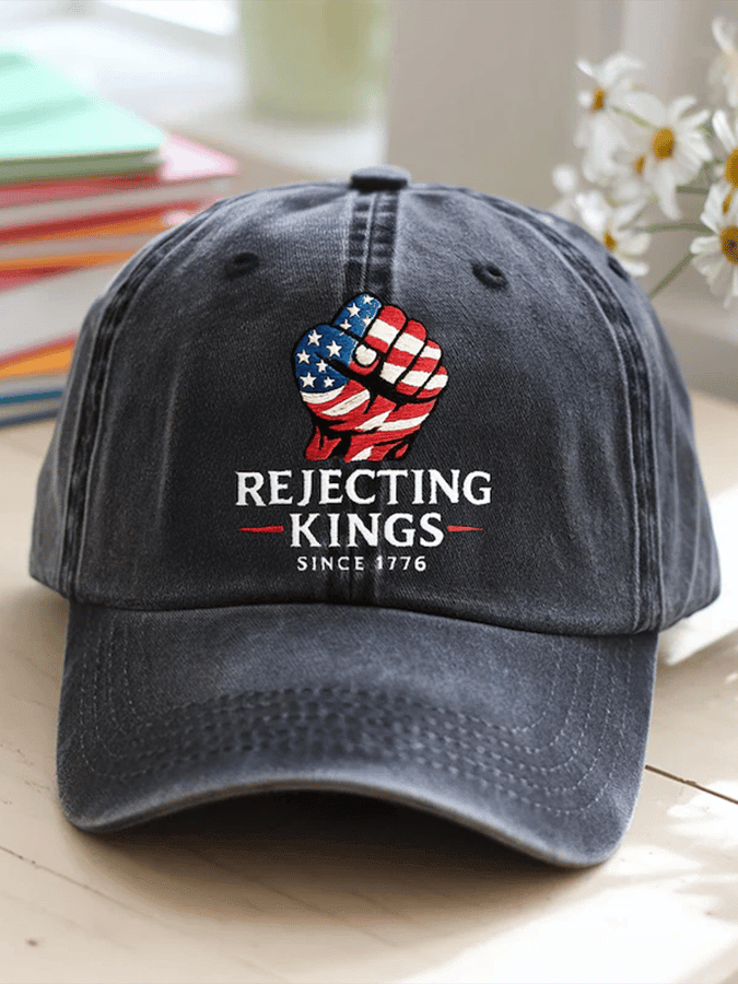 Fist Rejecting Kings Since 1776 Baseball Hat Pro Democracy Cap FDT Merch