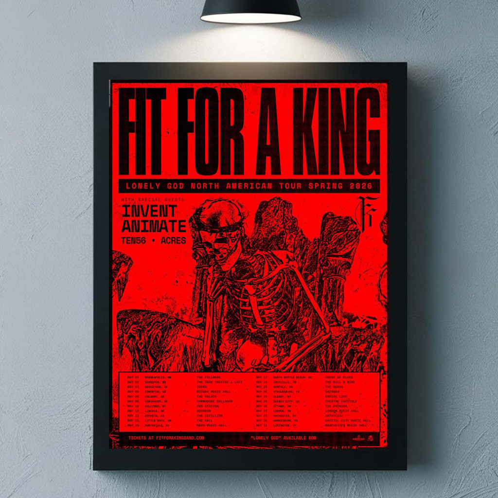 Fit For A King Lonely God North America Tour Spring 2026 Schedule Dates Poster Wall Art Decor Fit For A King Lonely God North America Tour Spring 2026 Schedule Dates Poster Wall Art Decor