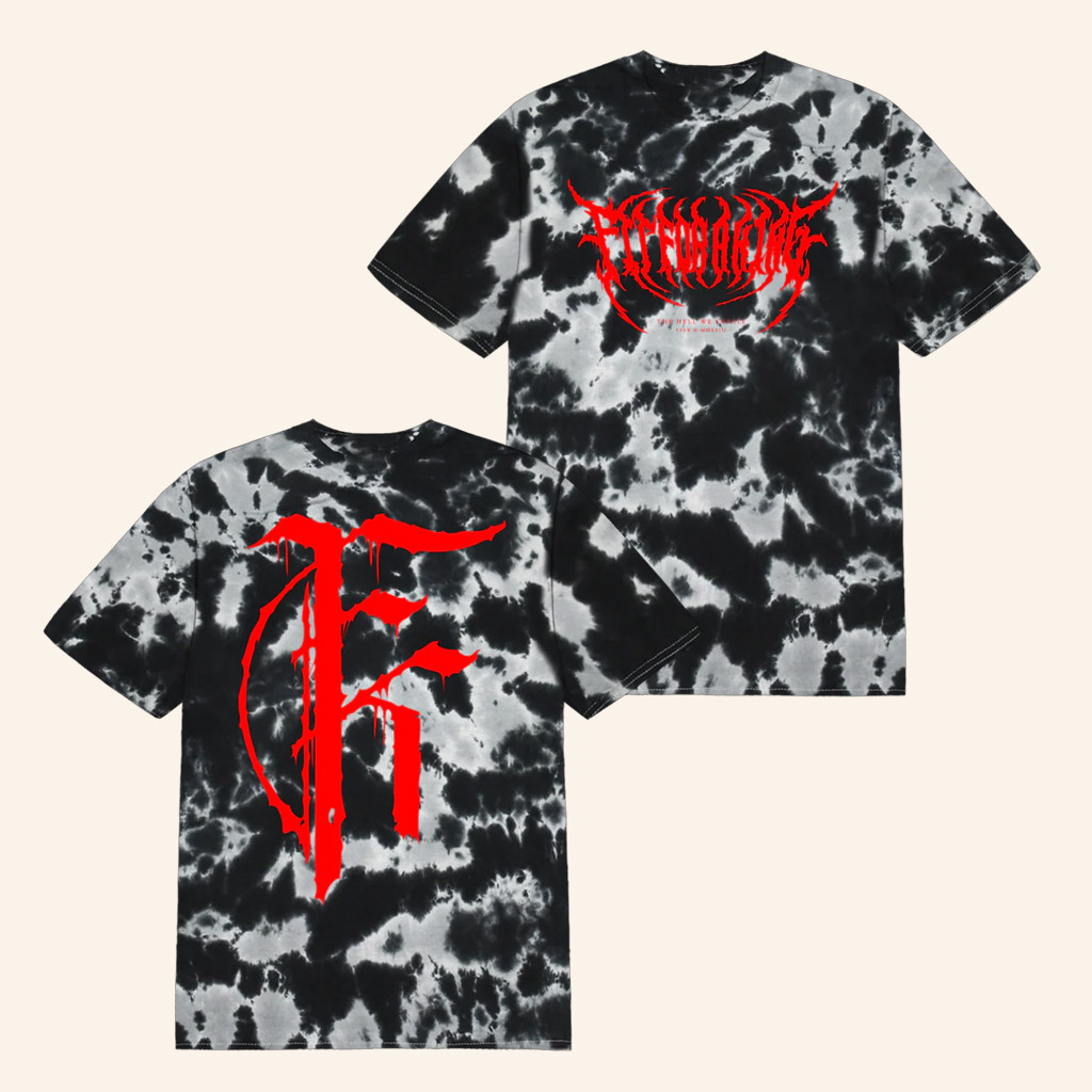 Fit For A King Merch Death Metal Black Dye T-Shirt Music Lover Gifts For Him