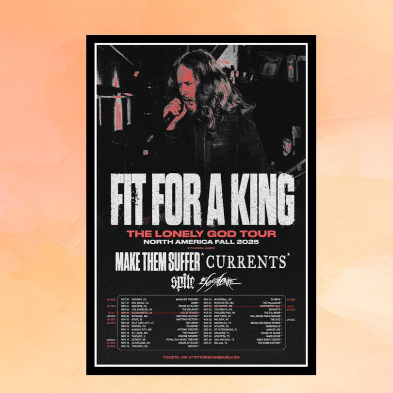 Fit For A King Merch North America Fall Tour 2025 Poster Home Decor Gifts For Music Fans Fit For A King Merch North America Fall Tour 2025 Poster Home Decor Gifts For Music Fans