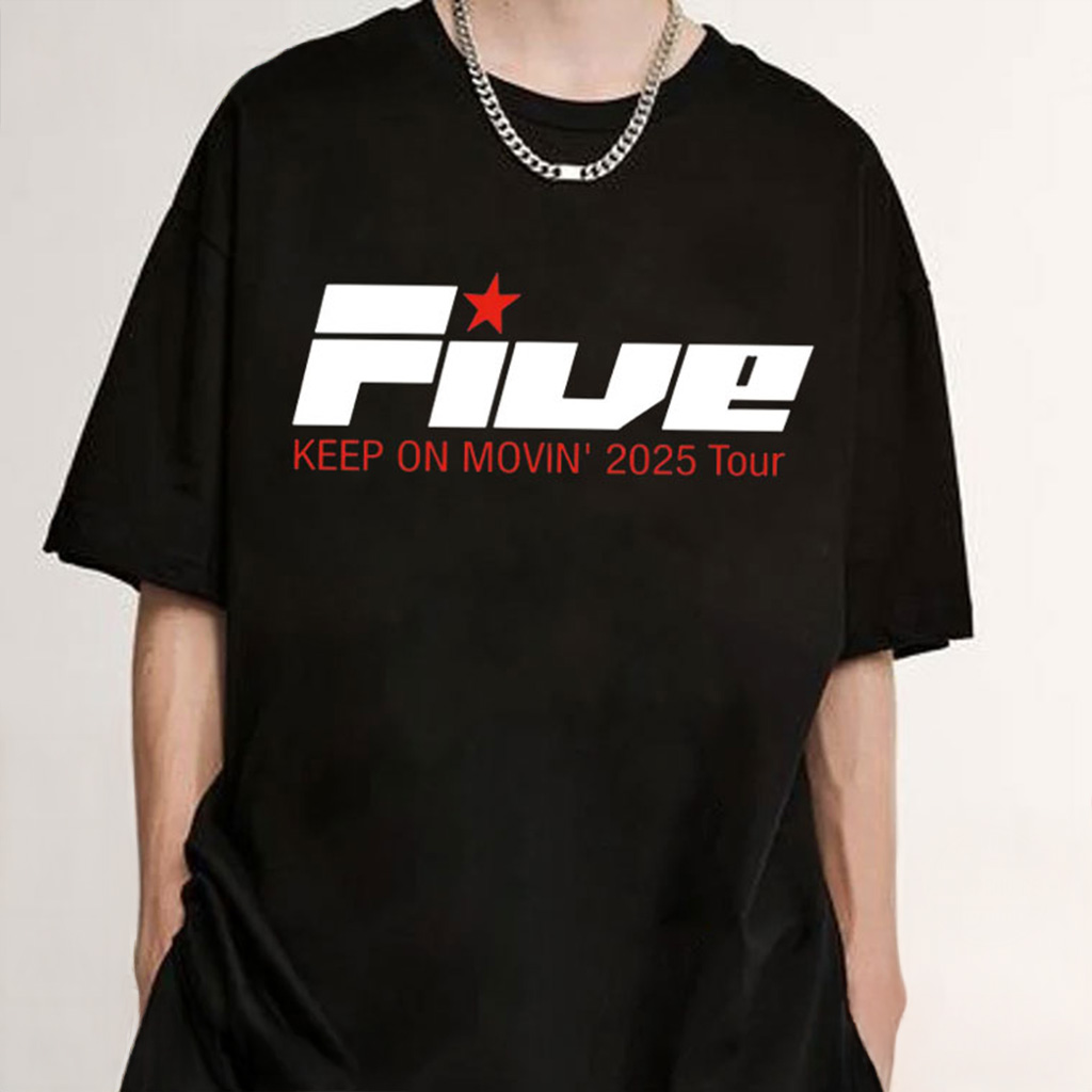 Five Boy Band Keep On Moving Tour T-Shirt Five Merch Gifts For Fans
