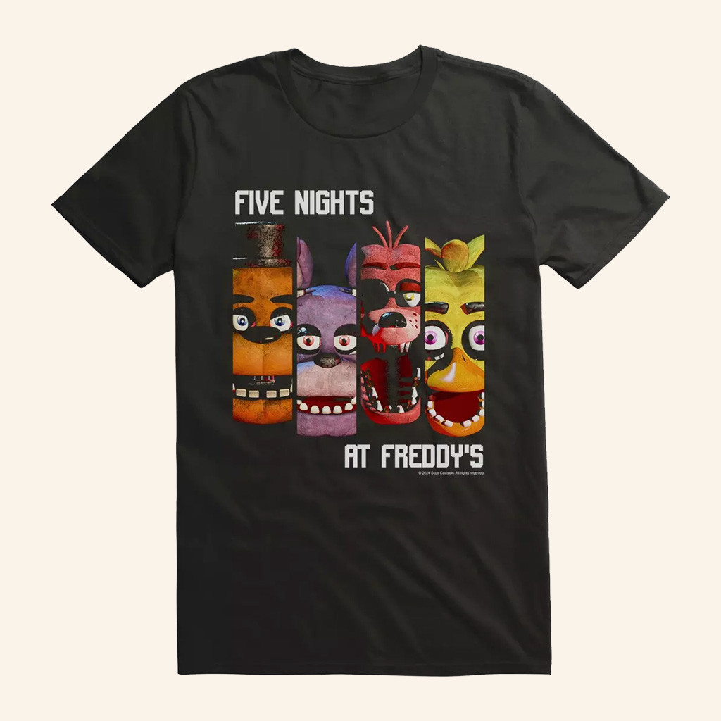 Five Nights At Freddy's Merch Five Nights At Freddy's Character Panels T-Shirt Brother Gifts Five Nights At Freddy's Merch Five Nights At Freddy's Character Panels T-Shirt Brother Gifts