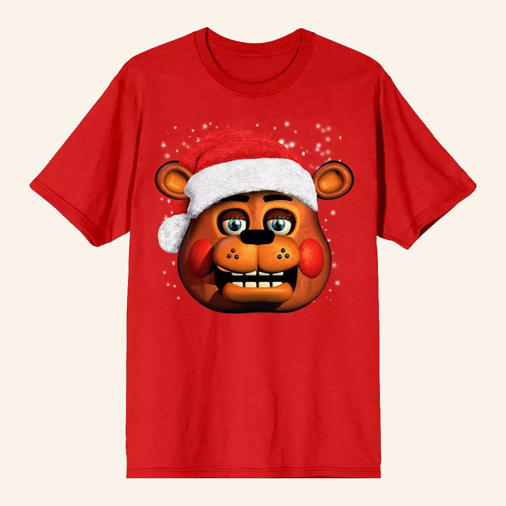 Five Nights At Freddy's Merch Five Nights At Freddy's Santa Freddy T-Shirt Xmas Gifts For Him Five Nights At Freddy's Merch Five Nights At Freddy's Santa Freddy T-Shirt Xmas Gifts For Him