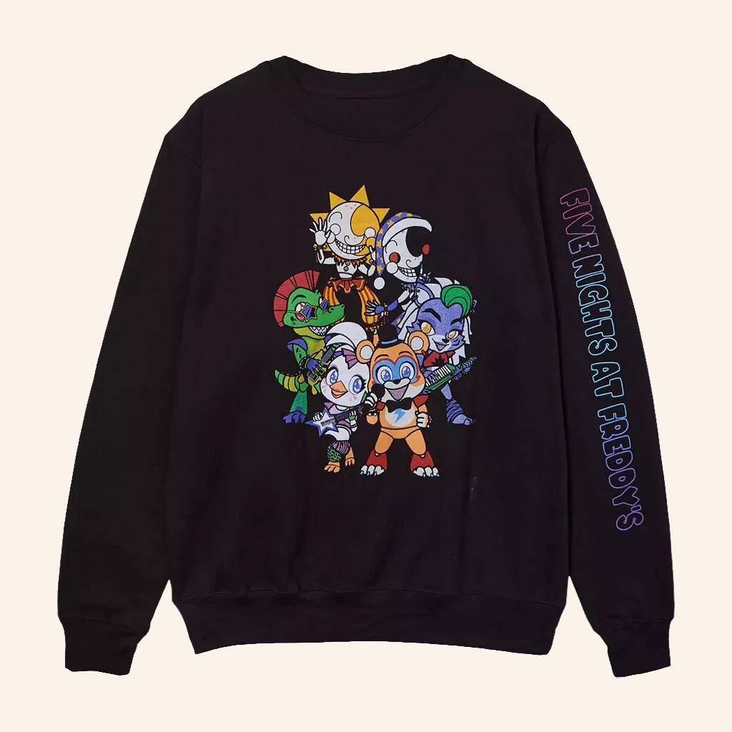 Five Nights At Freddy's Merch Security Breach Chibi Group Portrait Sweatshirt Gifts For Her Five Nights At Freddy's Merch Security Breach Chibi Group Portrait Sweatshirt Gifts For Her