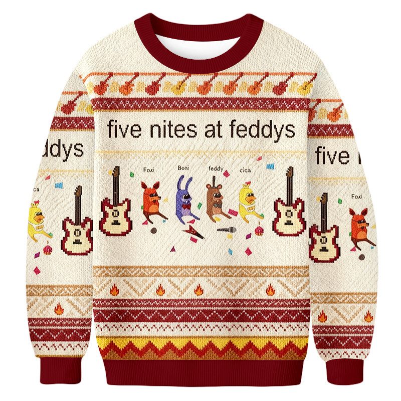 Five Nights At Freddys Ugly Sweater Trendy Clothing Gifts For Music Lovers