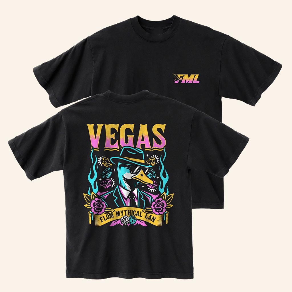 Fl0m Merch FML Vegas T-Shirt Birthday Presents For Girlfriend