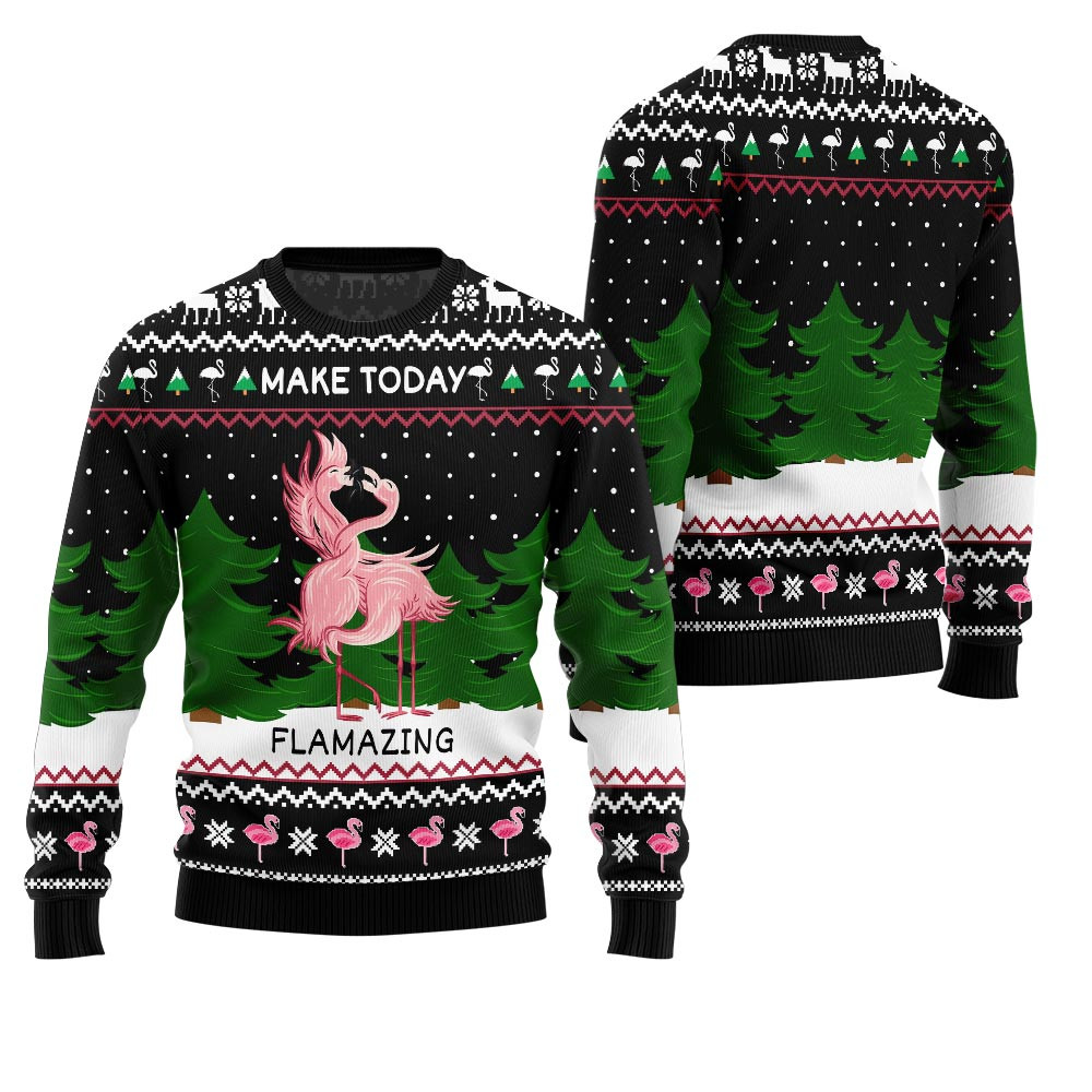 Flamazing Funny Flamingo Ugly Christmas Sweater Perfect Merch Gift for the Christmas Season