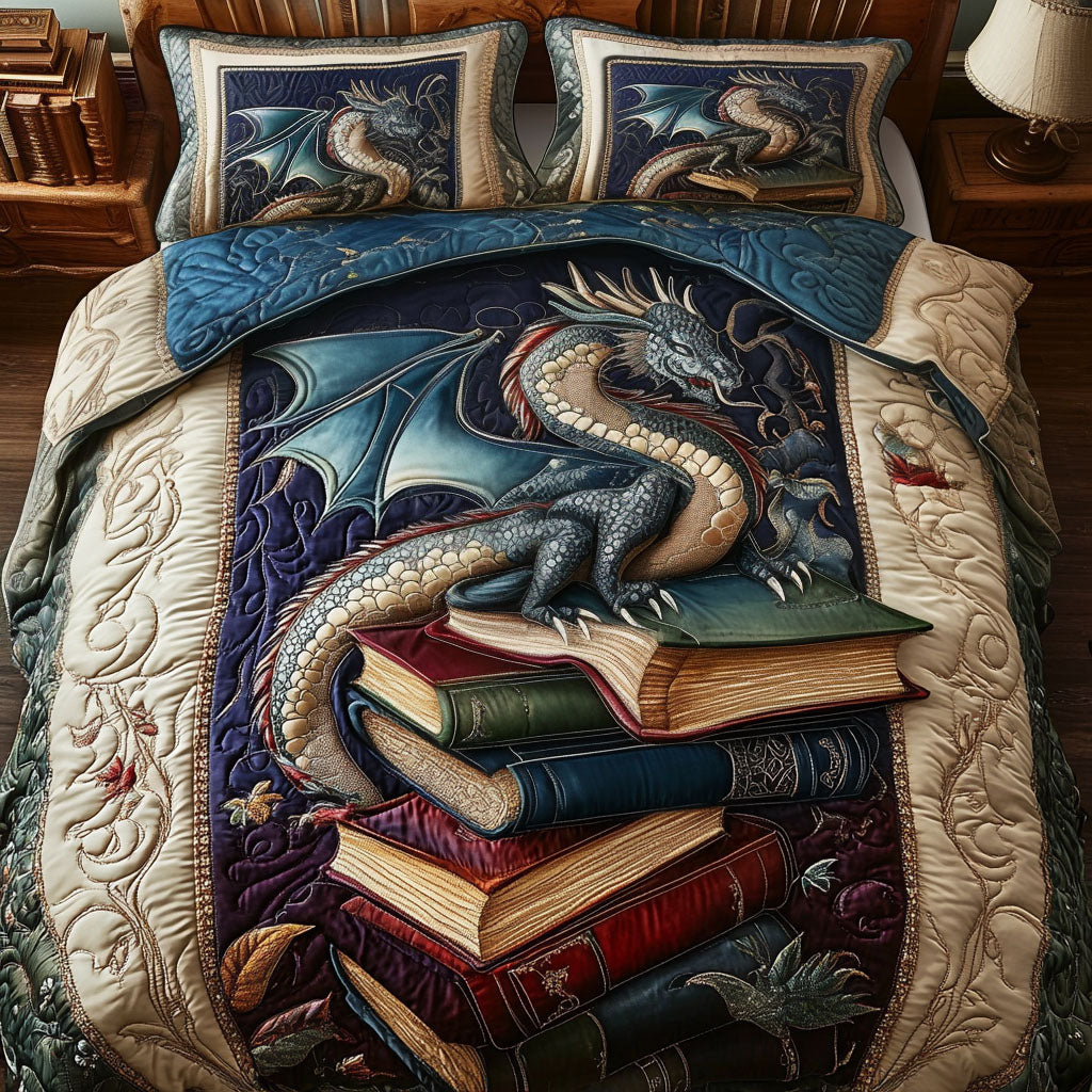 Flame of Knowledge Quilted Bedding Set Bedroom Decor Ideas Best Gifts For Book Lovers