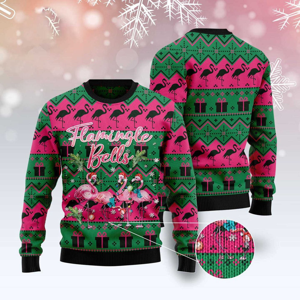 Flamingle Bells Ugly Christmas Sweater Funny Ugly Christmas Sweater Xmas Gifts
