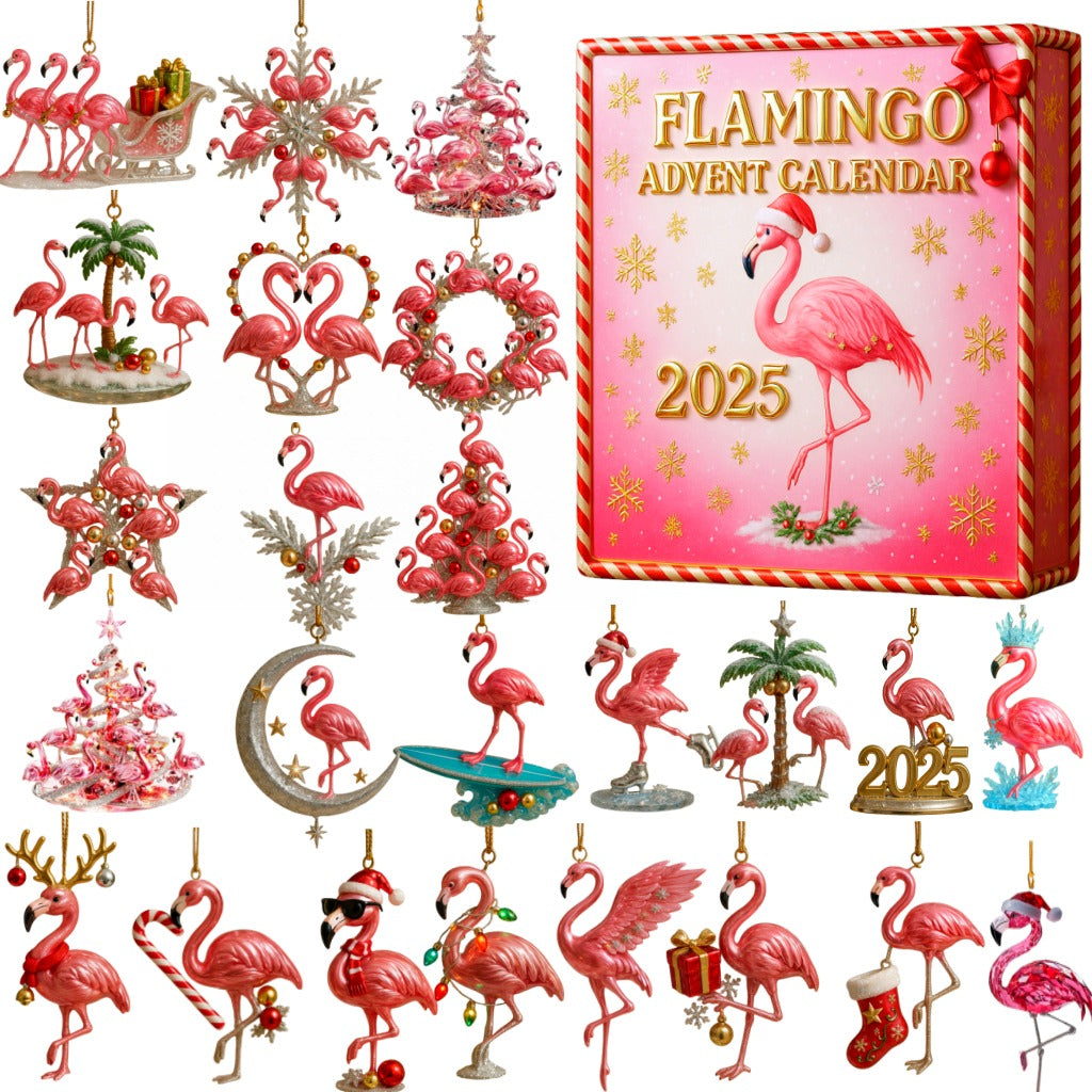Flamingo Advent Calendar 2025 Animal Advent Calendar Christmas Eve Countdown Gifts