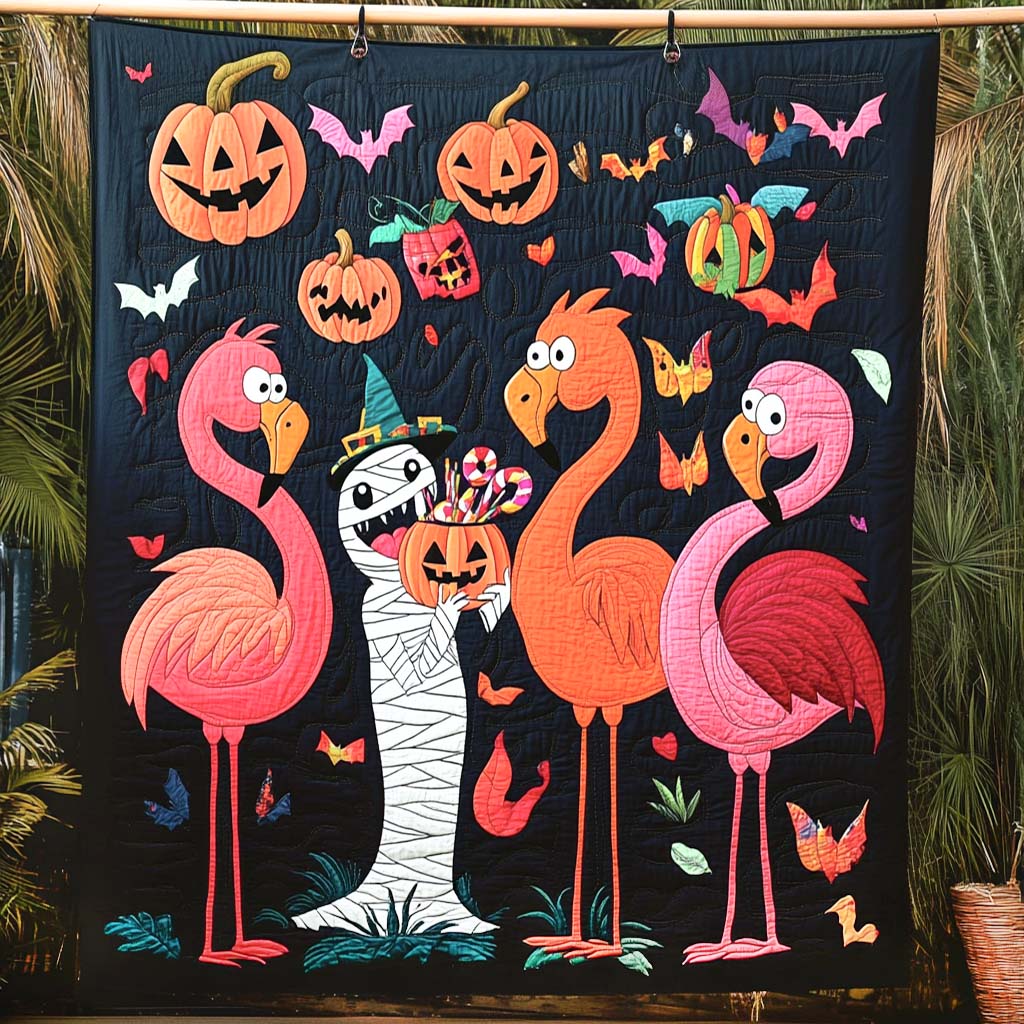 Flamingo Charm Quilted Blanket Flamingo Christmas Presents