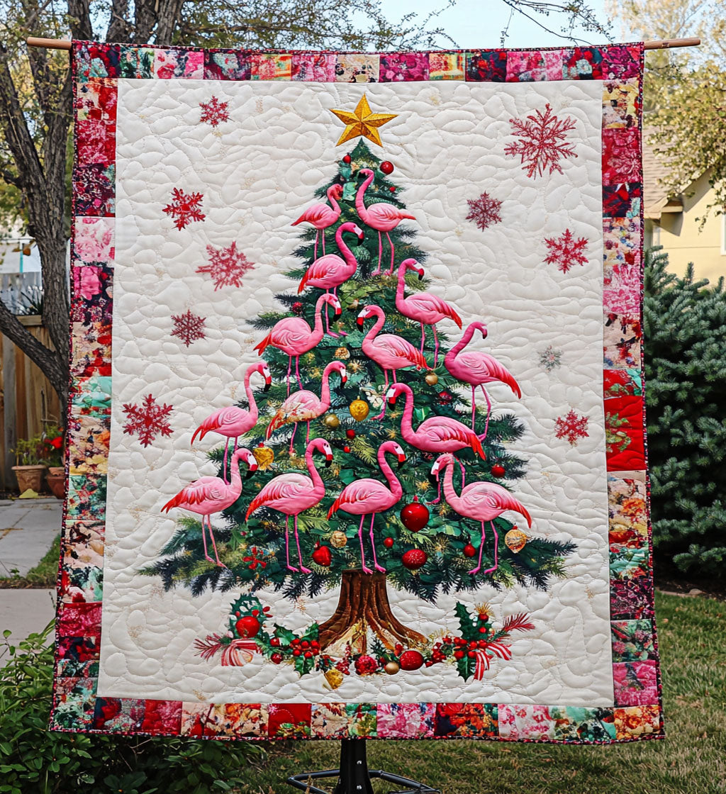 Flamingo Charm Quilted Blanket Flamingo Gifts For Her