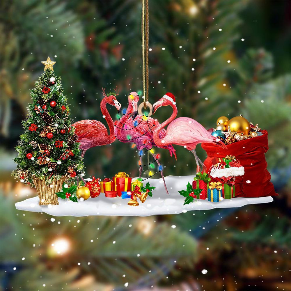 Flamingo Christmas Ornament Pink Flamingo Ornament Decorations For Hanging Xmas Tree Ideas