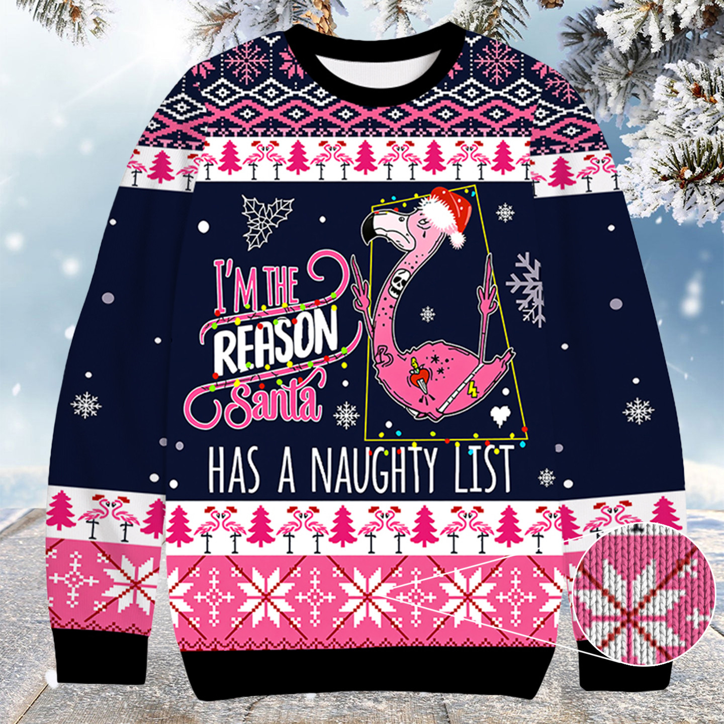 Flamingo Christmas Ugly Sweater Merry Xmas Apparel Funny Christmas Gifts