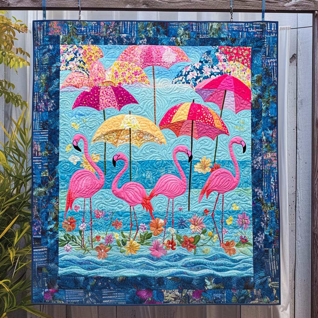Flamingo Fancy Quilted Blanket Flamingo Christmas Presents