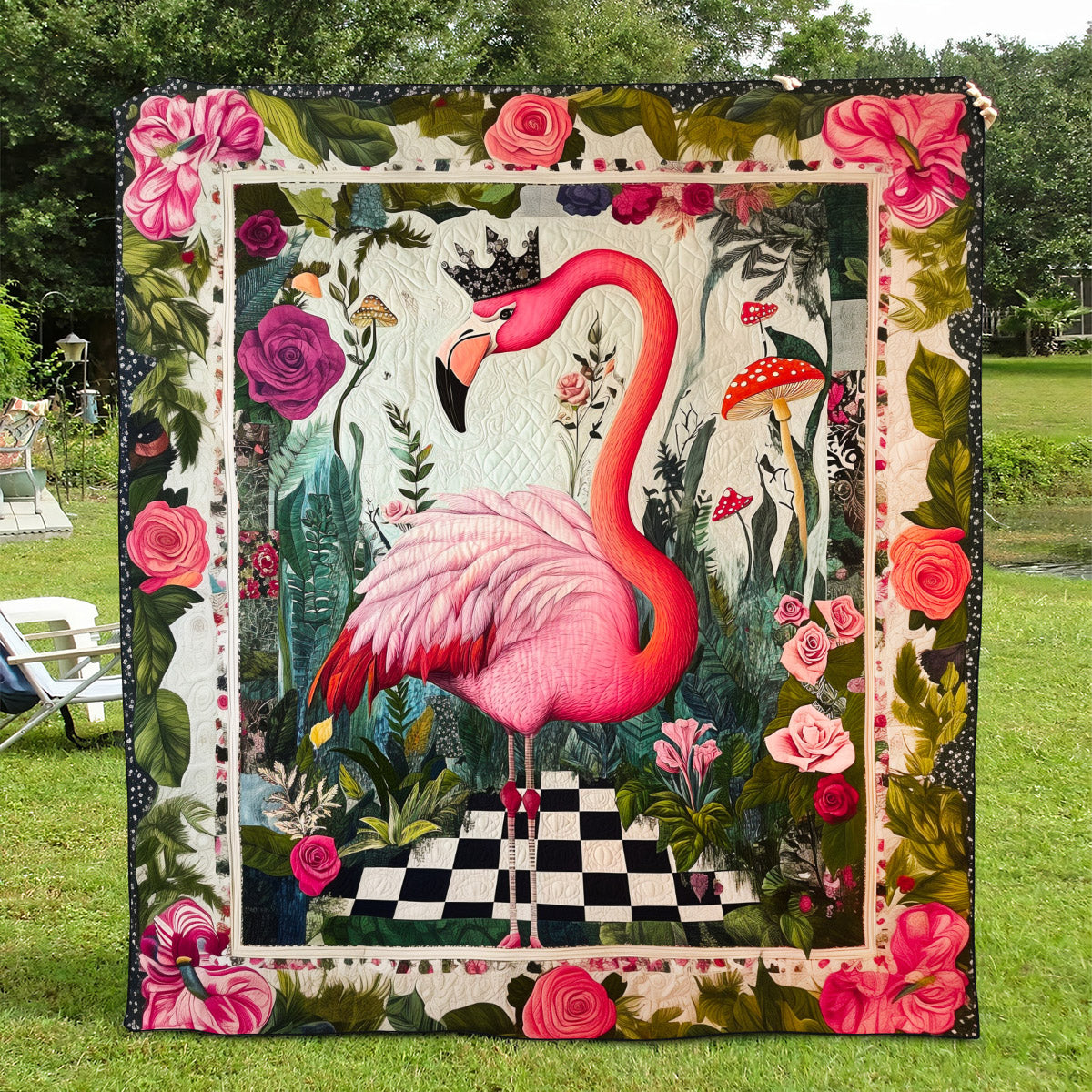 Flamingo Fiesta Quilted Blanket Flamingo Christmas Presents