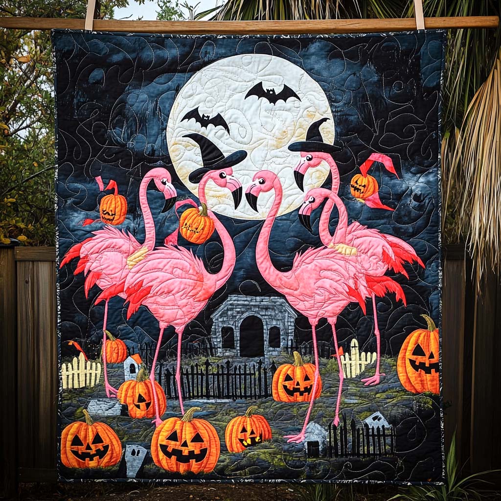 Flamingo Flock Quilted Blanket Flamingo Christmas Presents