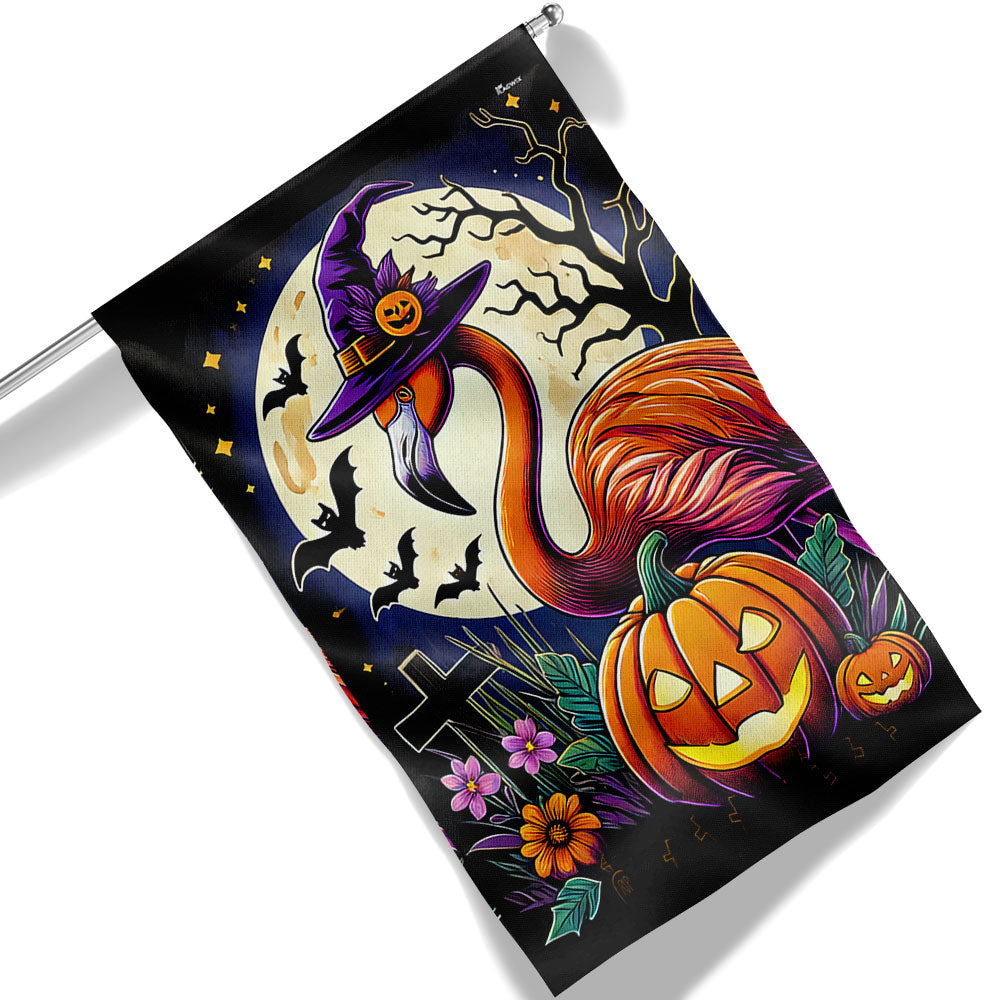 Flamingo Halloween Flag