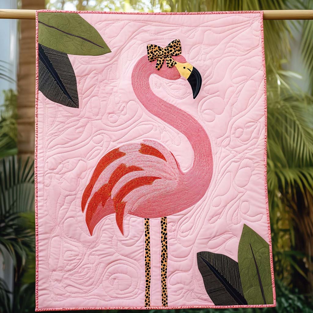 Flamingo Harmony Quilted Blanket Flamingo Christmas Presents