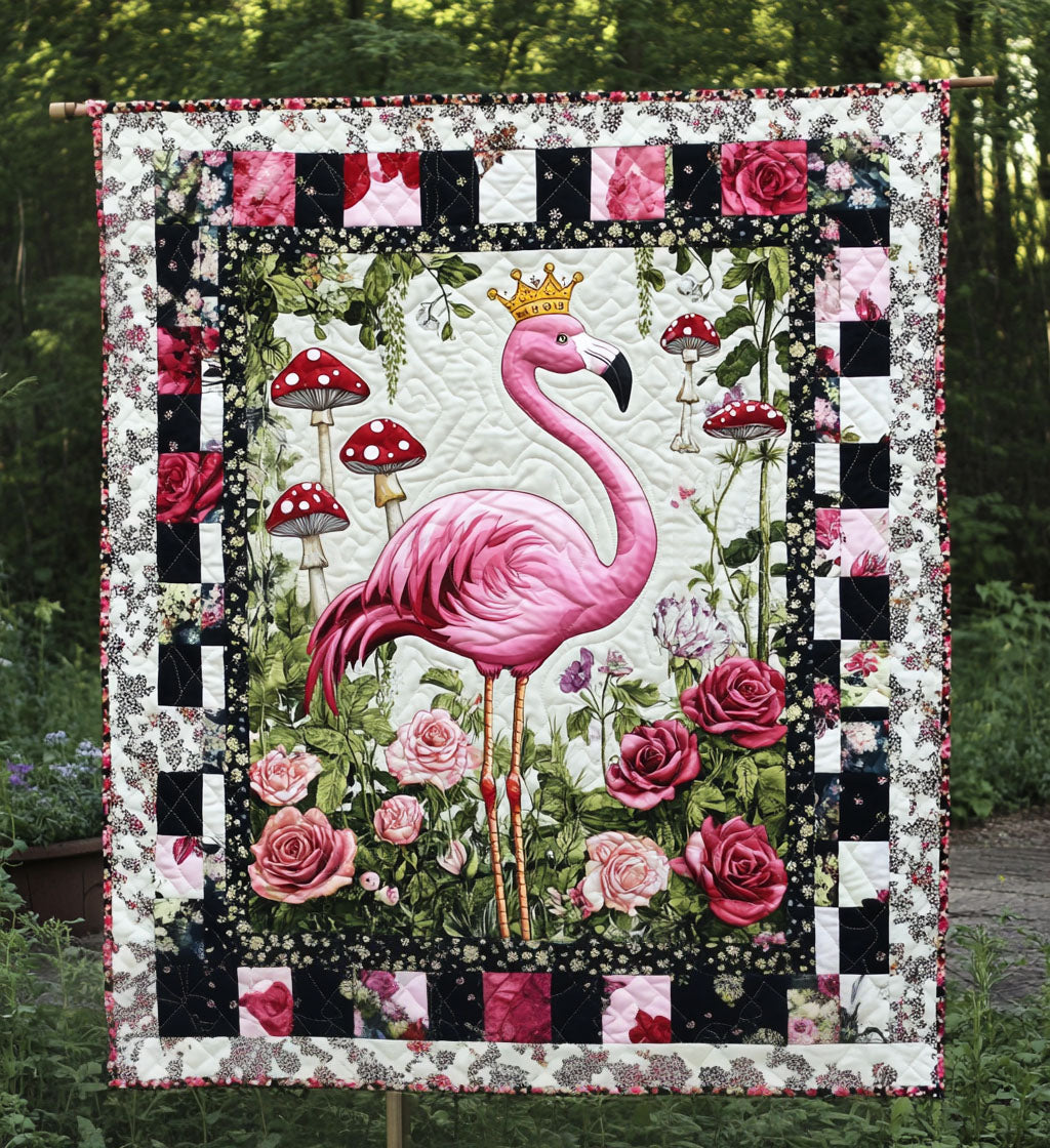 Flamingo Harmony Quilted Blanket Flamingo Gifts For Her