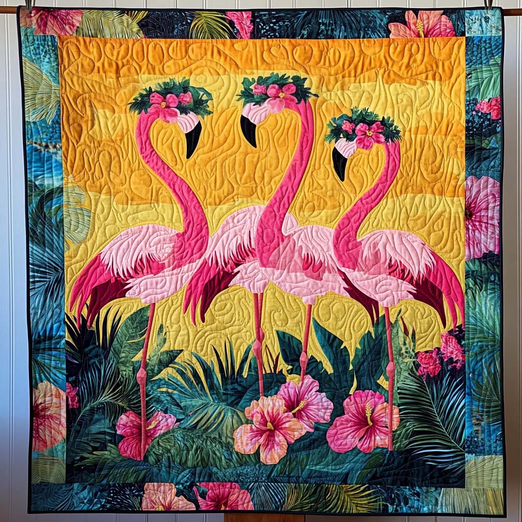 Flamingo Haven Quilted Blanket Flamingo Christmas Presents