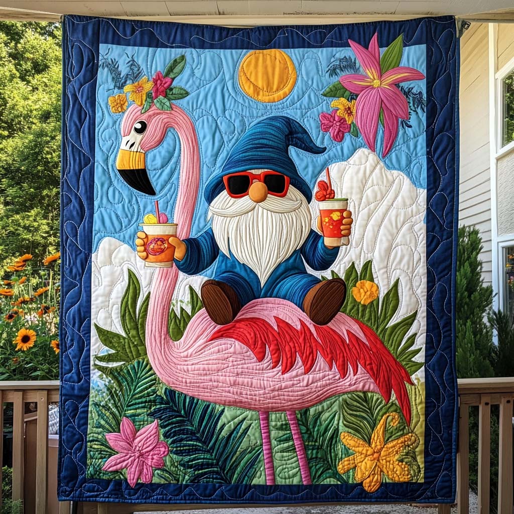 Flamingo Joy Quilted Blanket Flamingo Gifts For Her