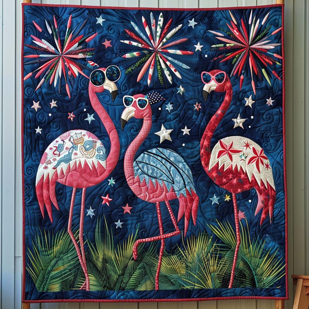 Flamingo Magic Quilted Blanket Flamingo Christmas Presents