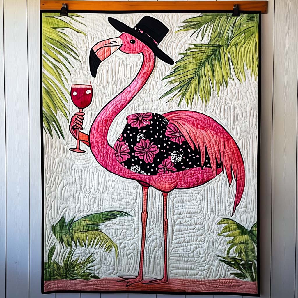 Flamingo Radiance Quilted Blanket Flamingo Christmas Presents