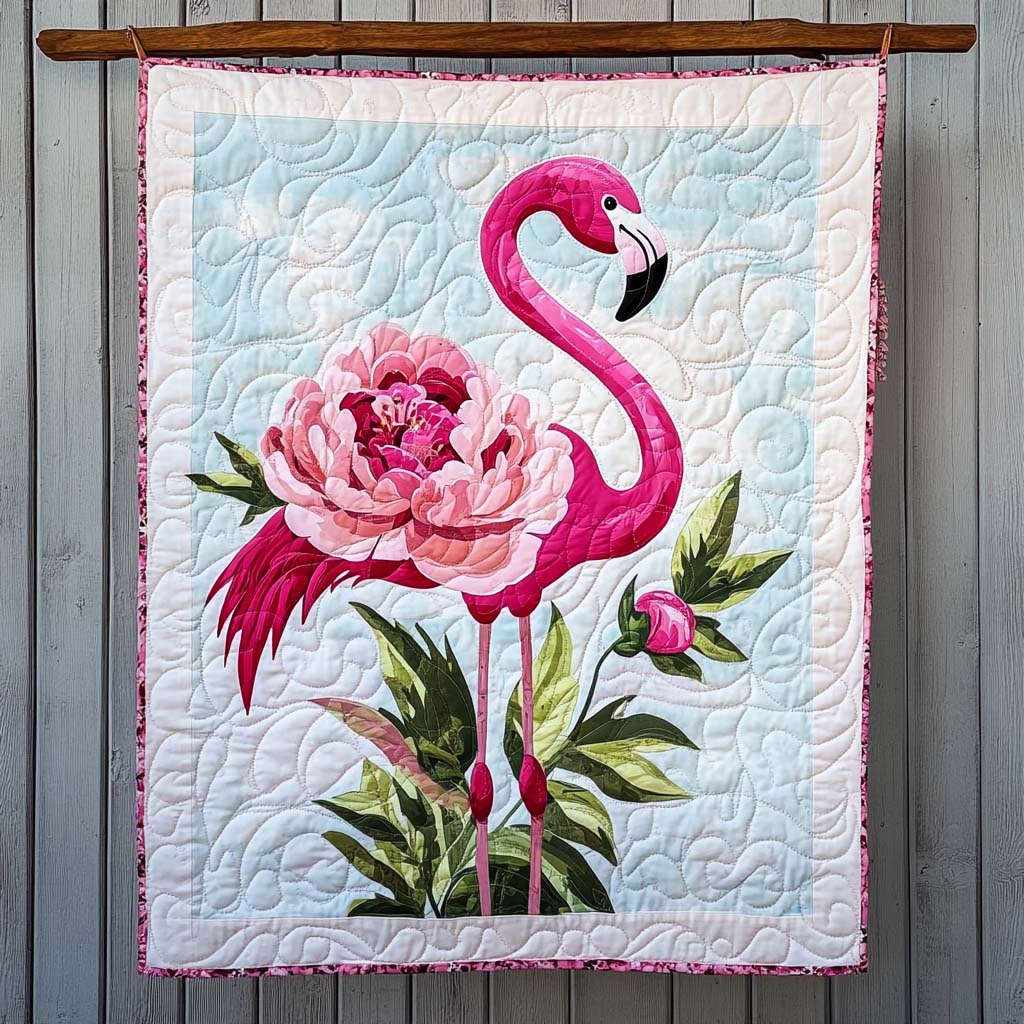 Flamingo Symphony Quilted Blanket Flamingo Christmas Presents