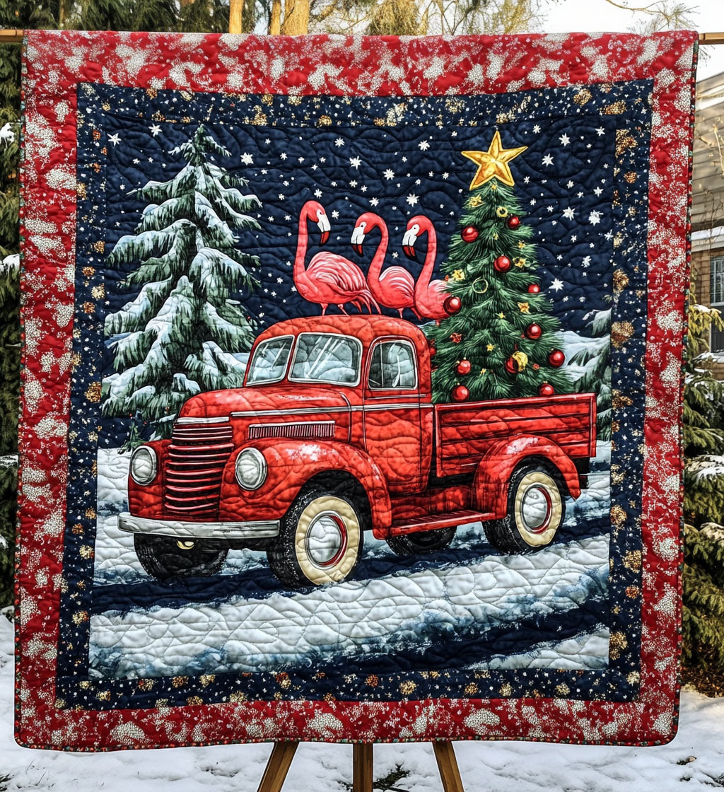 Flamingo Tranquility Quilted Blanket Flamingo Gifts For Her