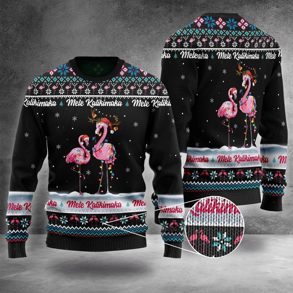 Flamingo Ugly Christmas Sweater Flamingo Xmas Sweater Gifts For Men Women
