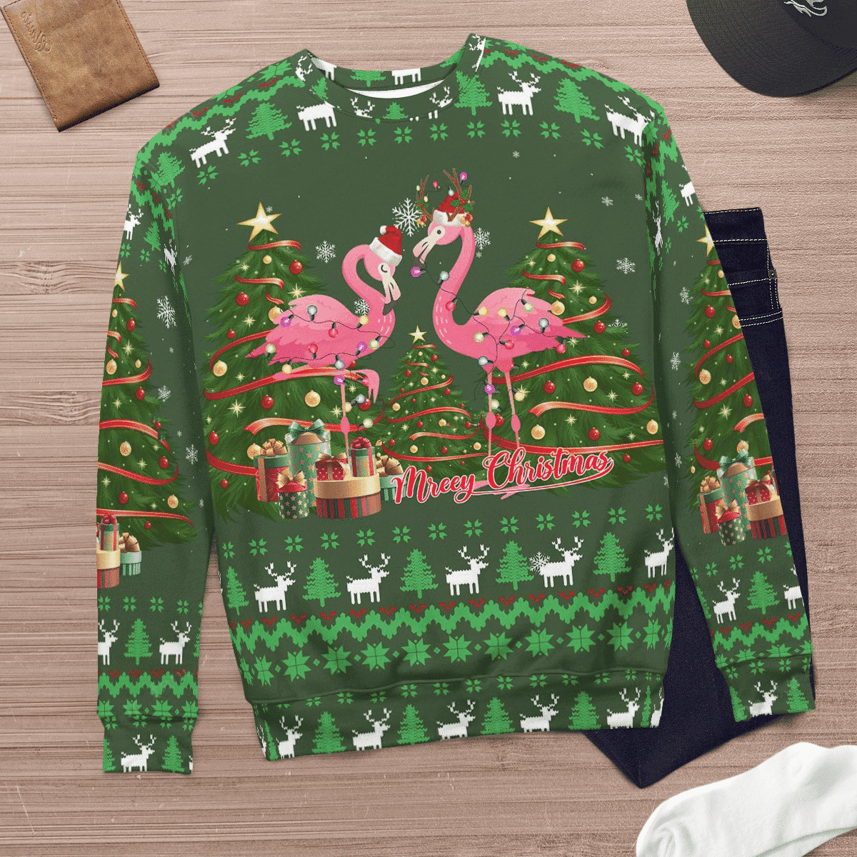Flamingo Ugly Christmas Sweater Merry Christmas Pink Flamingo Xmas Sweater Clothing Flamingo Ugly Christmas Sweater Merry Christmas Pink Flamingo Xmas Sweater Clothing