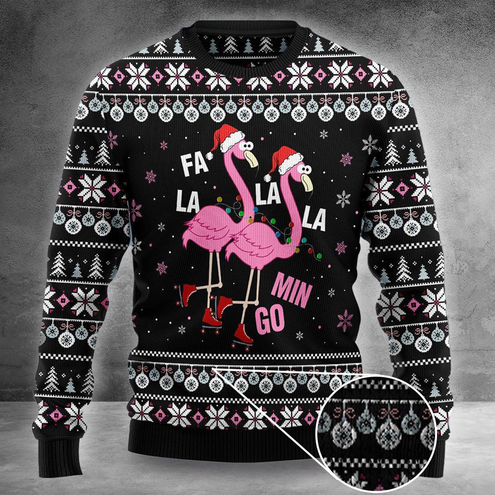 Flamingo Ugly Christmas Sweater Merry Xmas Cute Clothing Gifts For Flamingo Lovers