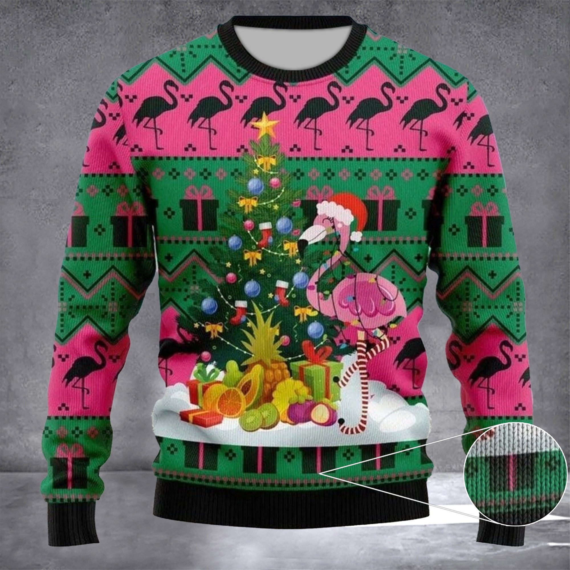 Flamingo Ugly Christmas Sweater Pink Xmas Tree Flamingo Xmas Sweater Mens Womens Flamingo Ugly Christmas Sweater Pink Xmas Tree Flamingo Xmas Sweater Mens Womens