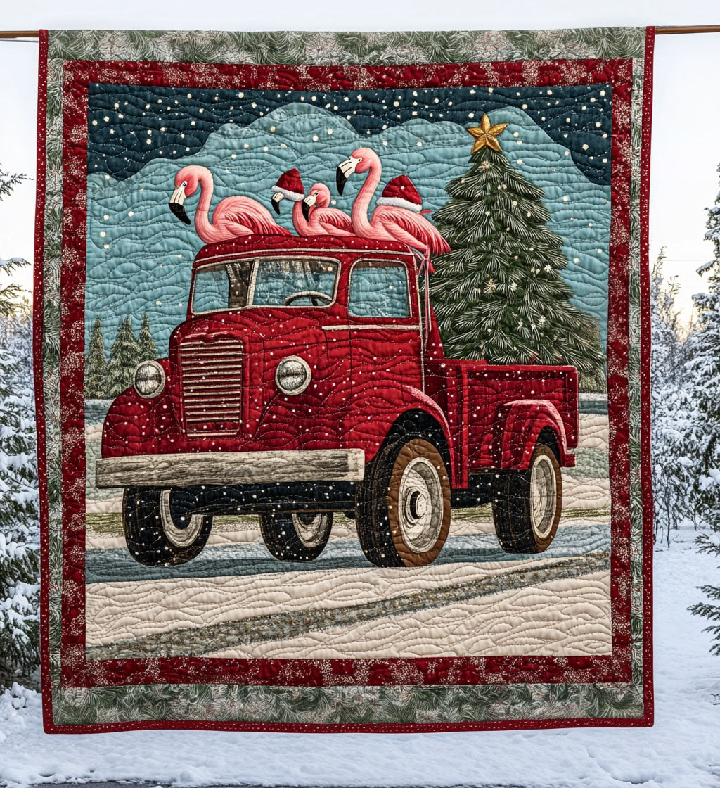 Flamingo Whisper Quilted Blanket Flamingo Gifts For Her