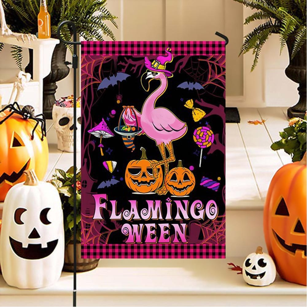 Flamingoween Trick Treat Halloween Flag Best Halloween Gift For Decoration House