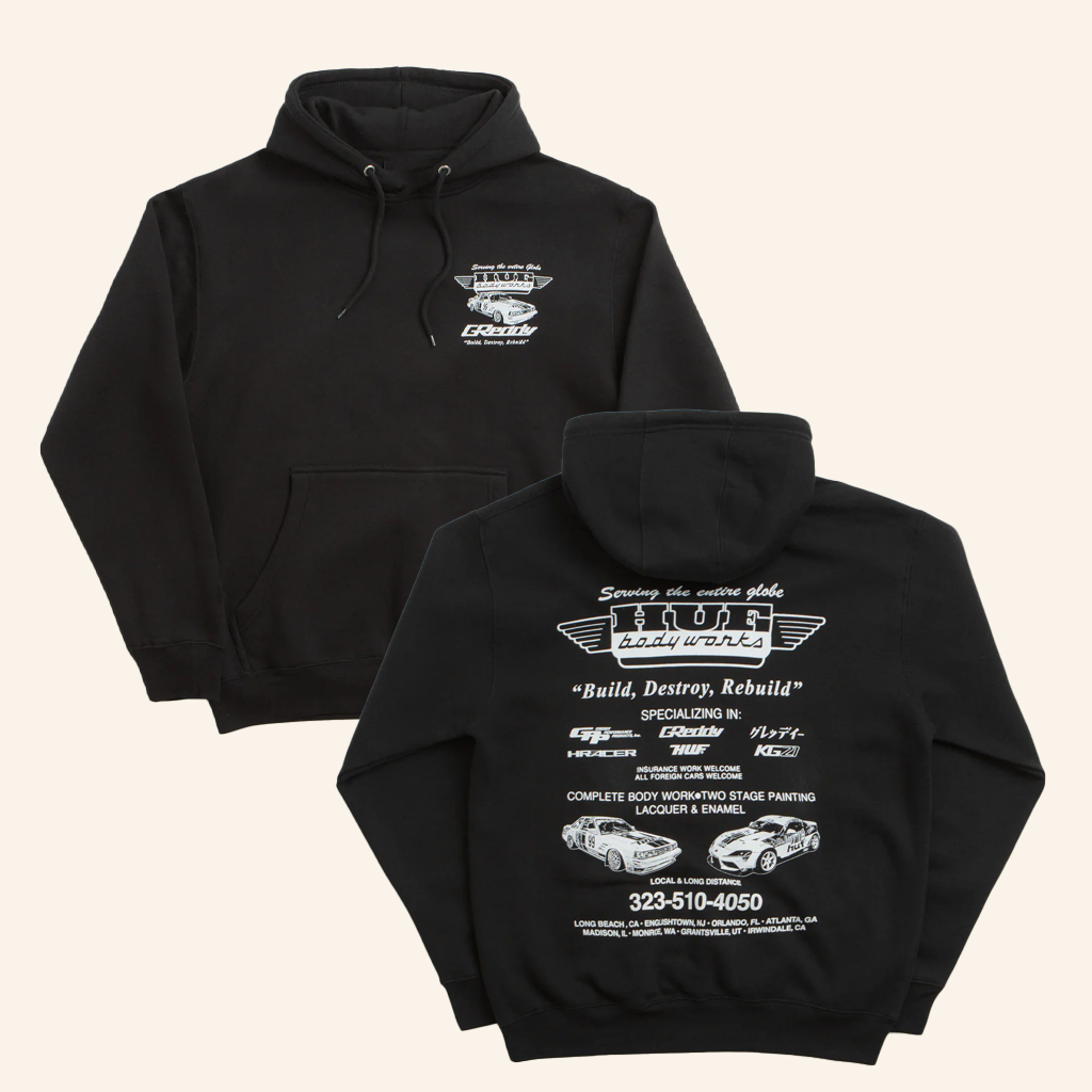 Flatspot Merch Huf X Greddy Body Works Hoodie Best Christmas Gifts For Boyfriend Flatspot Merch Huf X Greddy Body Works Hoodie Best Christmas Gifts For Boyfriend