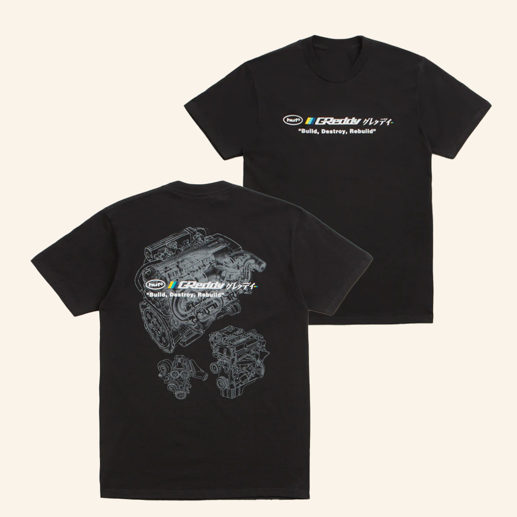 Flatspot Merch Huf X Greddy Motors T-Shirt Cool Christmas Gifts For Guys Flatspot Merch Huf X Greddy Motors T-Shirt Cool Christmas Gifts For Guys